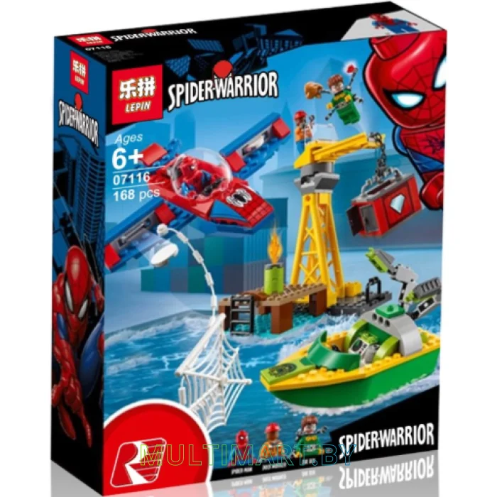 Конструктор Lepin 07116 Человек-Паук - сражение с Доктором Осьминогом